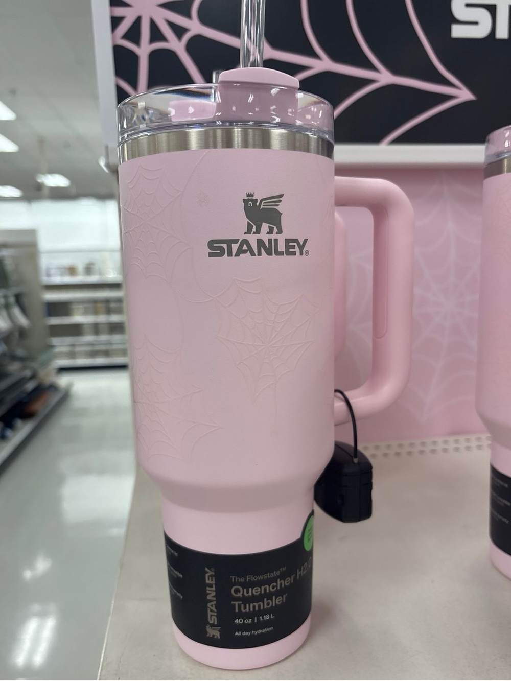 Stanley Flowstate Quencher H2 Tumbler 40oz Pink Spiderweb🌸